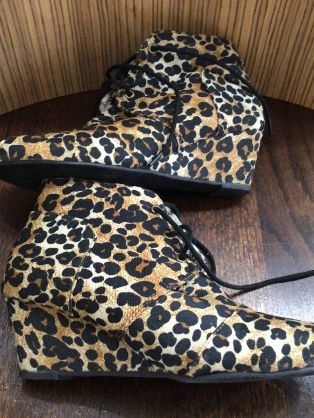 Yoki Animal print ankle boots. Size 7. Gently worn.